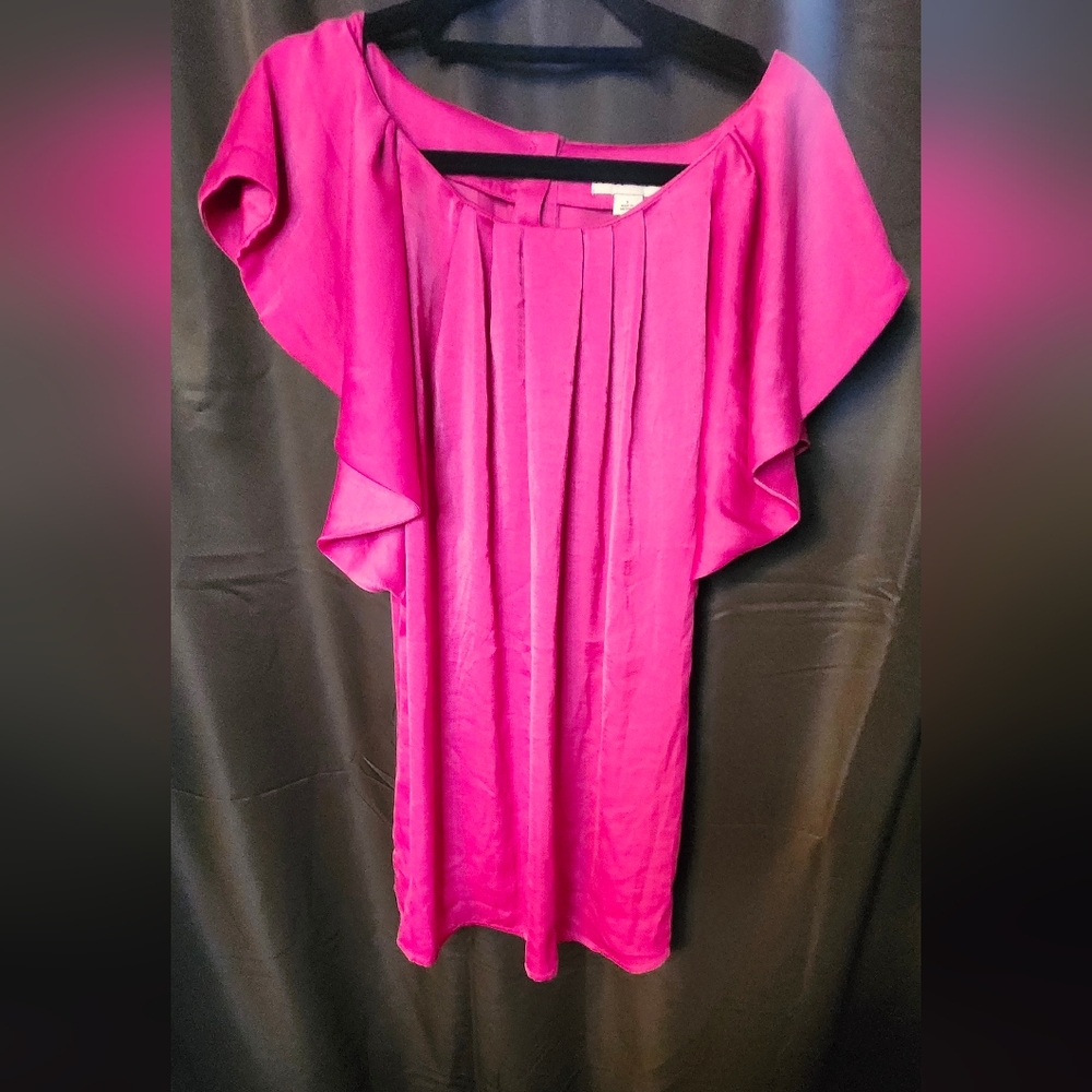 Ava & Viv Fuchsia‎ Pleated Top
